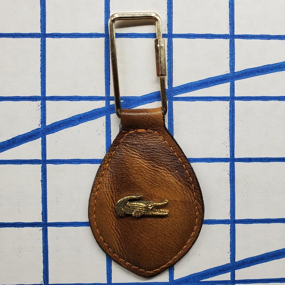 Lacoste Izod vintage leather keyring